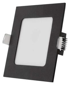 EMOS ZD2323 NEXXO - Podhledový černý LED panel, 7W, 480lm, 3000 + 3500 + 4000K, IP40/IP20, 12 x 12cm (Vestavné černé čtvercové svítidlo do sádrokartonu se změnou barvy světla)