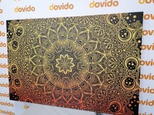 Obraz zlatá orientální Mandala - 60x40 cm