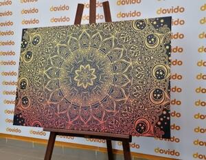Obraz zlatá orientální Mandala - 60x40 cm