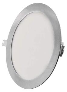 EMOS ZD1243 NEXXO - Podhledový stříbrný LED panel, 18W, 1600lm, 3000 + 3500 + 4000K, IP40/IP20, Ø 22,5cm (Vestavné stříbrné kulaté svítidlo do sádrokartonu se změnou barvy světla)