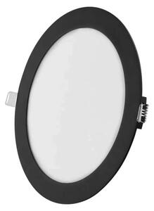 EMOS ZD1343 NEXXO - Podhledový černý LED panel, 18W, 1600lm, 3000 + 3500 + 4000K, IP40/IP20, Ø 22,5cm (Vestavné černé kulaté svítidlo do sádrokartonu se změnou barvy světla)
