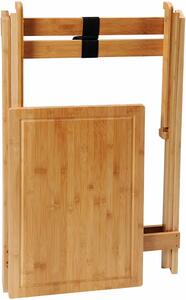 Kesper Multifunkční sklopný stůl z bambusu, 60 x 79 x 45 cm