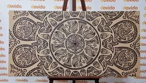 Obraz Mandala s abstraktním přírodním vzorem - 100x50 cm
