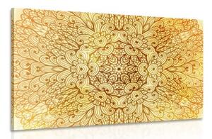 Obraz zlatá etnická Mandala - 120x80 cm