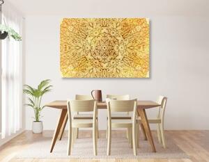 Obraz zlatá etnická Mandala - 90x60 cm