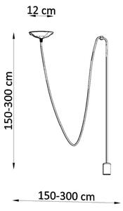 Sollux SL.0369 - Lustr na Lanku EDISON 1 1xE27/60W/230V pavouk černá