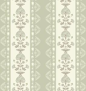 Tapety Pruhovaný ornament s květinovými sloupky v šalvějových tónech, Tapety květiny, a00719 : uwalls.cz