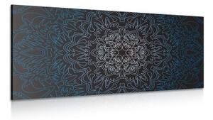 Obraz ornamentální Mandala na černém pozadí - 100x50 cm