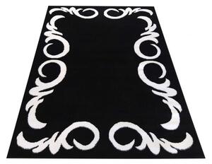 Makro Abra Moderní kusový koberec Soho 02 černý bílý Rozměr: 80x150 cm