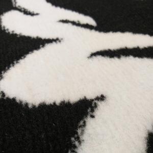 Makro Abra Moderní kusový koberec Soho 02 černý bílý Rozměr: 80x150 cm