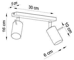 Sollux SL.0088 - Bodové svítidlo RING 2 2xGU10/10W/230V bílá