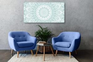 Obraz Mandala harmonie na modrém pozadí - 100x50 cm