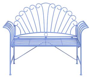 Zahradní lavice CAVINIA 125 cm Kov Světle modrá