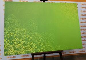 Obraz moderní prvky Mandaly v odstínech zelené - 60x40 cm