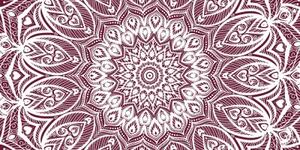 Obraz Mandala harmonie na růžovém pozadí - 100x50 cm