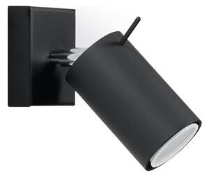 Sollux SL.0091 - Nástěnné bodové svítidlo RING 1xGU10/10W/230V černá