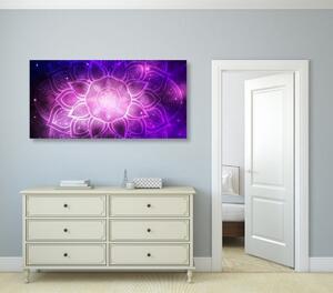 Obraz Mandala s pozadím galaxie - 100x50 cm