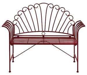Zahradní lavice CAVINIA 125 cm Kov Vínová