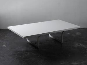 Bílý Konferenční stolek Longo 140 × 80 × 35 cm CUSTOMFORM