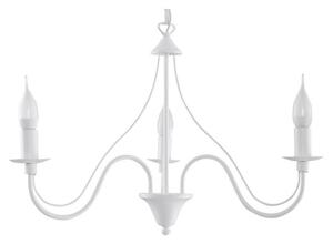 Sollux SL.0213 - Lustr na řetězu MINERWA 3 3xE14/40W/230V bílá