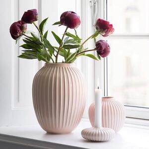 Světle růžová kameninová váza Kähler Design Hammershoi, ⌀ 20 cm