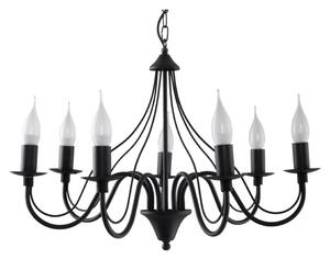 Sollux SL.0219 - Lustr na řetězu MINERWA 7 7xE14/40W/230V černá
