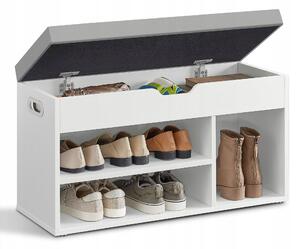 Botník Songmics se sedákem 80 x 44 x 30 cm bílý