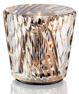 Ambientec Xtal Becrux, bateriová lampička z křišťálového skla, LED 2000K dotykové stmívání, Ø8,5x8,2cm, IP66