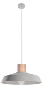 Sollux SL.0282 - Lustr na lanku AFRA 1xE27/60W/230V šedá/přírodní dřevo