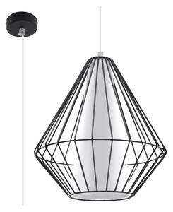 Sollux SL.0298 - Lustr na lanku DEMI 1xE27/60W/230V černá/bílá