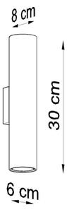 Sollux SL.0938 - Nástěnné svítidlo LOOPEZ 2xGU10/10W/230V černá/chrom