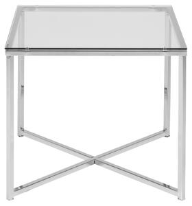 Odkládací stolek Cross − průhledná 45 × 50 × 50 cm ACTONA