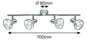 Rabalux 5550 - Bodové svítidlo HOLLY 4xE14/40W/230V zlatá