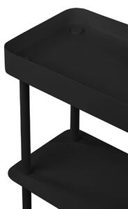 Černý-104 odkládací stolek Nolle zásobník a police 60 × 30 × 57,5 cm NOO.MA
