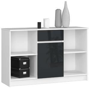 Ak furniture Komoda B-17 120 cm bílá/grafitová