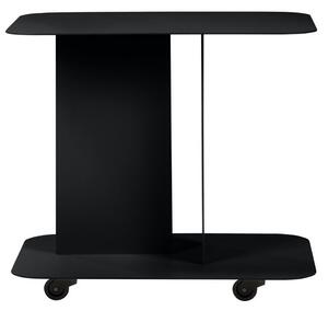 NOO.MA Černý odkládací stolek HO Trolley 60 × 40 × 54 cm