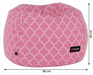 Sedací vak GOMBY — 60x50, látka, více barev růžový