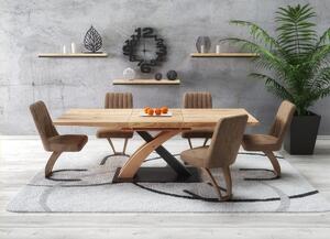 HALMAR Rozkládací jídelní stůl Sano 160/220 cm dub craft zlatý/černý