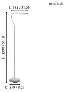 Eglo 96436 - LED Stmívatelná stojací lampa LAROA LED/4,5W/230V
