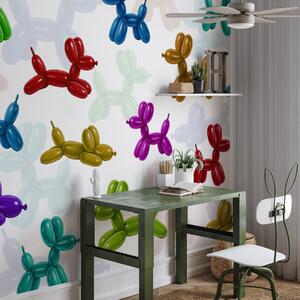 Fototapety Malované psy vyrobené z míčků, Fototapety dětské, Fototapety balónová, w04676 : uwalls.cz
