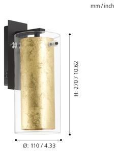 Eglo 97839 - Nástěnné svítidlo PINTO GOLD 1xE27/40W/230V