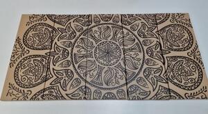 5-dílný obraz Mandala s abstraktním přírodním vzorem - 100x50 cm