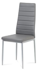 Jídelní židle DCL-117 GREY koženka šedá, kov šedý lak