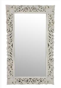 Zrcadlo v rámu z mangového dřeva, ručně vyřezávané, přírodní úprava, 90x3x150cm (8H)