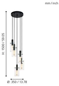 Eglo 97368 - Lustr na lanku MONTEFINO 5xE27/60W/230V