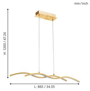 Eglo 97745 - LED Lustr na lanku MIRAFLORES 2xLED/8,5W/230V