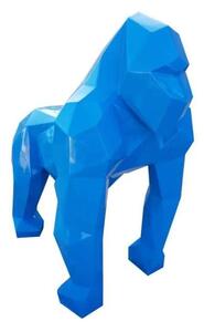Dekorativní designová socha Gorila 3D XXL modrá 128 cm