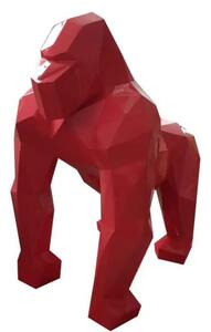 Dekorativní designová socha Gorila 3D XXL červená 128 cm