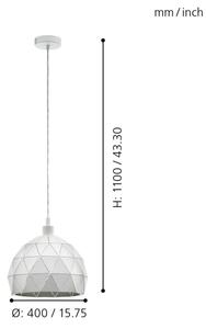 Eglo 97854 - Lustr na lanku ROCCAFORTE 1xE27/60W/230V