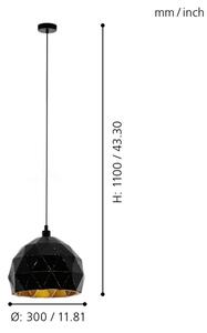 Eglo 97845 - Lustr na lanku ROCCAFORTE 1xE27/60W/230V